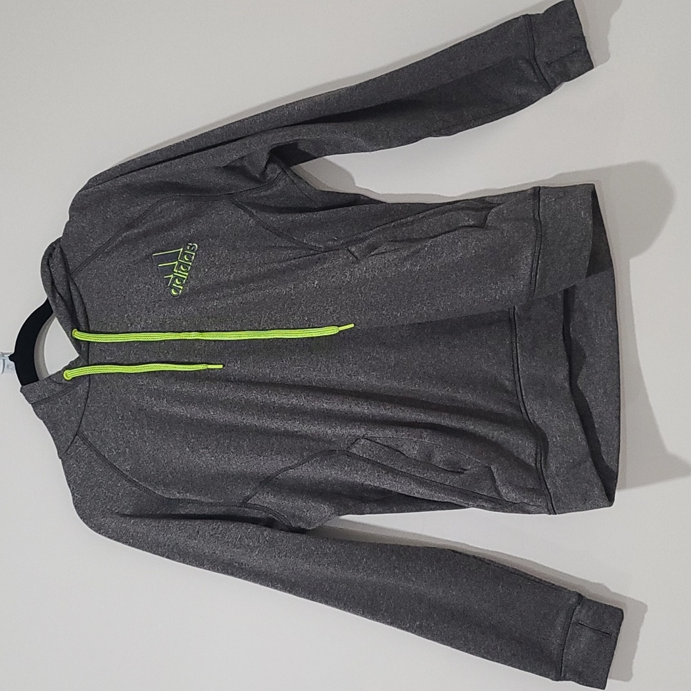 Grey and lime green hoodie
